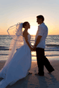Destination Beach Wedding Couple at Sunset
